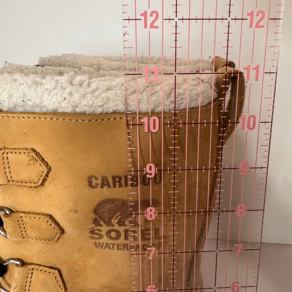 Sorel Caribou Waterproof Boots Size 9 Leather Winter Snow - Picture 9 of 10